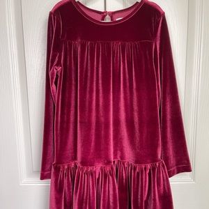 CAT & JACK velour dress | size 6/6x | burgundy color